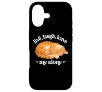 Custodia per iPhone 17 Funny Live Laugh Leave Me Alone Nap Sleep Orange Tabby Lover