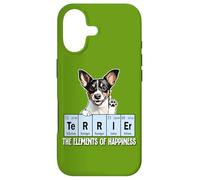 Custodia per iPhone 17 Funny Mens Womens Elements of Happiness Rat Terrier Lover