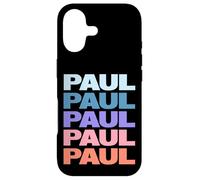 Custodia per iPhone 17 Funny Modern Repeated Text Design First Name Paul