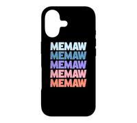 Custodia per iPhone 17 Funny Modern Repeated Text Design Memaw Grandmother