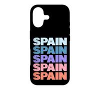Custodia per iPhone 17 Funny Modern Repetitive Text Design Spain Spaniard Europe