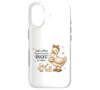 Custodia per iPhone 17 Funny Mom Just a Mom Trying to Keep Her Ducks Humor