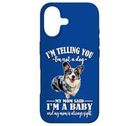 Custodia per iPhone 17 Funny Mom Says Im A Baby Welsh Blue Merle Corgi Lover