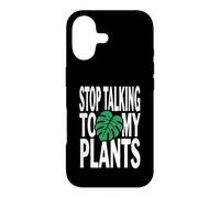 Custodia per iPhone 17 Funny Plant Lover Stop Talking To My Plants Monstera Design
