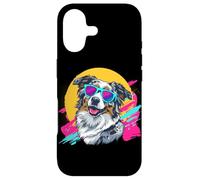 Custodia per iPhone 17 Funny Retro Vintage 80s Blue Merle Australian Shepherd Lover