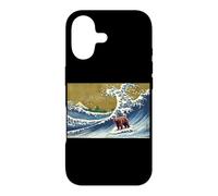 Custodia per iPhone 17 Funny Retro Vintage Surfing A Great Wave Grizzly Bear Lover