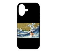Custodia per iPhone 17 Funny Retro Vintage Surfing A Wave Golden Retriever Lover