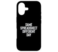 Custodia per iPhone 17 Funny Same Spreadsheet Different Day Office Employee Worker