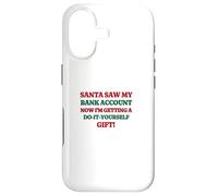 Custodia per iPhone 17 Funny Santa Saw My Bank Account Christmas Inflation