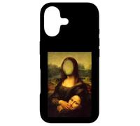 Custodia per iPhone 17 Funny Sarcasm Oil Painting Mona Lisa Take Off Her Face Mask