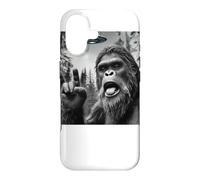 Custodia per iPhone 17 Funny Sasquatch Bigfoot Rock On Selfie With UFO Alien