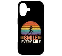Custodia per iPhone 17 Funny Smile Every Mile Cool Running Runner Saying Citazione