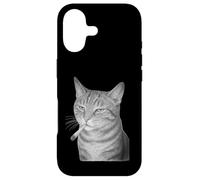 Custodia per iPhone 17 Funny Smoking Cat Meme Cigarette Grunge Aesthetic