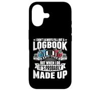 Custodia per iPhone 17 Funny Trucker Logbook Truck Driving Tractor Trailer
