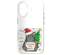 Custodia per iPhone 17 Funny True Crime Christmas Cat Dad Grumpy Serial Killer Cat