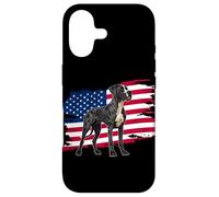 Custodia per iPhone 17 Funny USA Flag Merica 4th July Independence Great Dane Lover