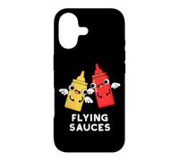 Custodia per iPhone 17 Fying Sauces Divertente gioco di parole UFO