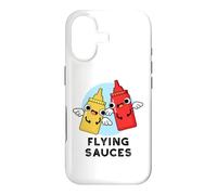 Custodia per iPhone 17 Fying Sauces Divertente gioco di parole UFO