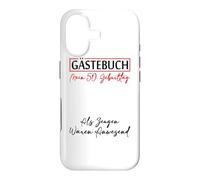 Custodia per iPhone 17 Gästebuch Mein 50. Geburtstag Libro degli ospiti Firma