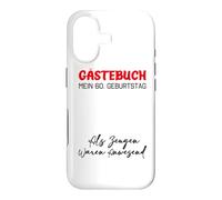 Custodia per iPhone 17 Gästebuch Mein 60. Geburtstag Libro degli ospiti Firma