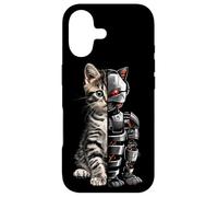Custodia per iPhone 17 Gatti Robot Cyborg Cat Robot Gatto AI