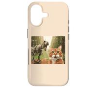 Custodia per iPhone 17 Gatto Dinosauro Trex Selfie Divertente Meme Umorismo Ragazzi Ragazze Bambini