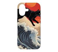 Custodia per iPhone 17 Gatto giapponese che cammina sopra la grande onda Hokusai