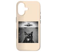 Custodia per iPhone 17 Gatto Nero Ufo Selfie Divertente Meme Gattino Alieno Uomini Donne Bambini