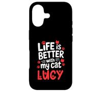 Custodia per iPhone 17 Gatto Nome Lucy Life Is Better With My Cat Lucy