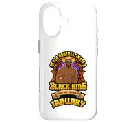Custodia per iPhone 17 Gennaio Compleanno Melanin Man Mai sottovalutare Black King