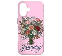 Custodia per iPhone 17 Gennaio Nascita Fiore Garofano Bucaneve Compleanno Floreale