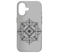 Custodia per iPhone 17 Geometria sacra Metatron Cube Colorful Spirituale Yoga
