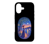 Custodia per iPhone 17 Georges Seurat Ispirato Pointillist Moonlit Riverside Woman