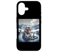 Custodia per iPhone 17 Giapponese Neve Scimmia Onsen Bagno