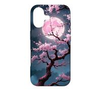 Custodia per iPhone 17 Giapponese Rosa Luna Cherry Blossom Sakura Albero Mezzanotte