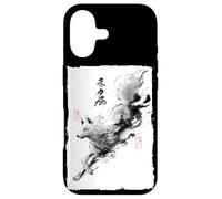 Custodia per iPhone 17 Giapponese Salto Volpe Arte Vintage Sumi-e Kitsune