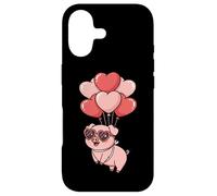 Custodia per iPhone 17 Girls Womens Moms Valentines Day Hearts Show Pig Lover