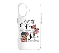 Custodia per iPhone 17 Give Me Coffee To Get Me Started and Jesus To Keep Me Going