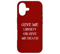 Custodia per iPhone 17 Give Me Liberty or Give Me Death con caratteri bianchi retrò