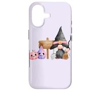 Custodia per iPhone 17 Gnomo strega pastello Halloween zucca rosa grafica