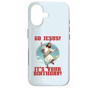 Custodia per iPhone 17 GO JESUS IT'S YOUR BIRTHDAY Divertente Natale Dance Party Meme