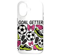 Custodia per iPhone 17 Goal Getter Coquette Soccer Design con fiocchi e tacchetti
