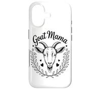 Custodia per iPhone 17 Goat Mama Neon Line Art Farm Animal Lover Coffee Love