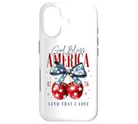 Custodia per iPhone 17 God Bless America 1776 Terra che amo Backprint