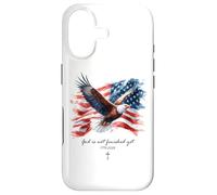 Custodia per iPhone 17 GOD is Not Finished Yet - Vintage Watercolor Eagle 1776