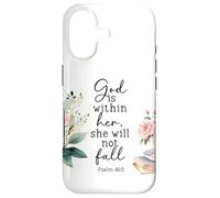 Custodia per iPhone 17 God is within her She will not Fall Salm 46:5 Bible Women