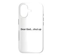 Custodia per iPhone 17 God shut the up divertente design per l'umorismo Office Desk Slang