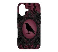 Custodia per iPhone 17 Gothic Victorian Raven Damask Black Rose Dark Romance Horror
