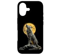 Custodia per iPhone 17 Grafica Alpha Wolf Howling Full Moon Mountain Lover