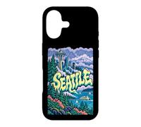 Custodia per iPhone 17 Grafica artistica retrò grunge di Seattle Washington City